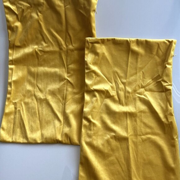 SOFT VELVET THROW PILLOW COVERS, YELLOW - Picture 2 of 5